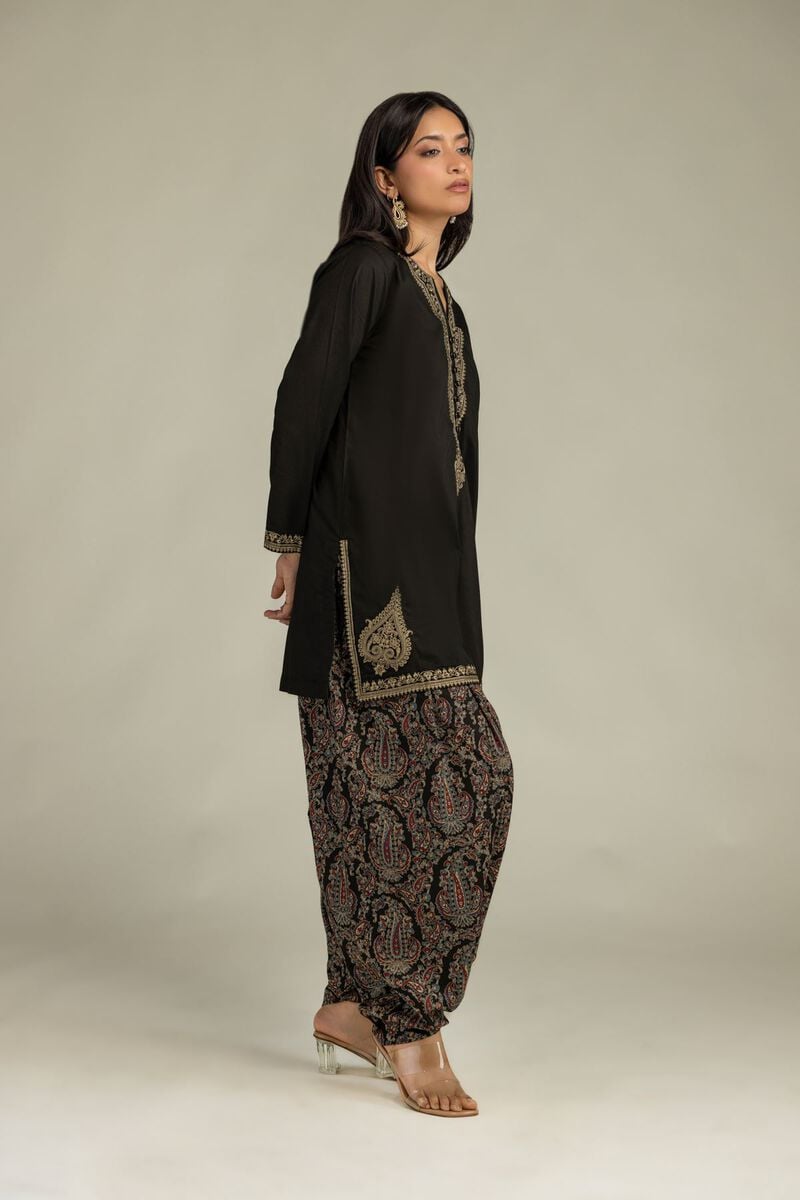 Short Black Kurta