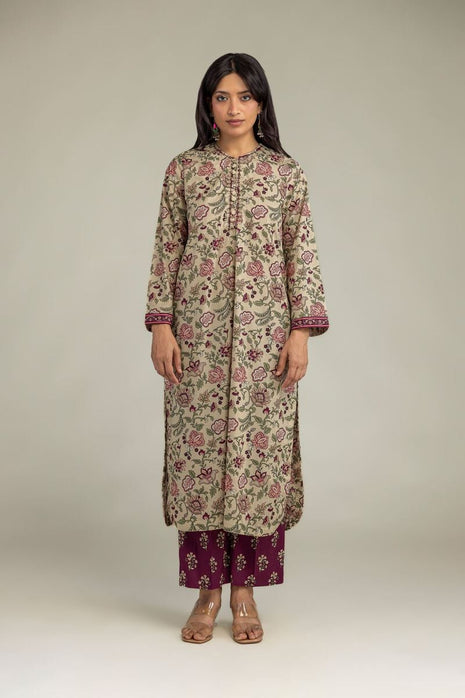 Floral Beige Kurta