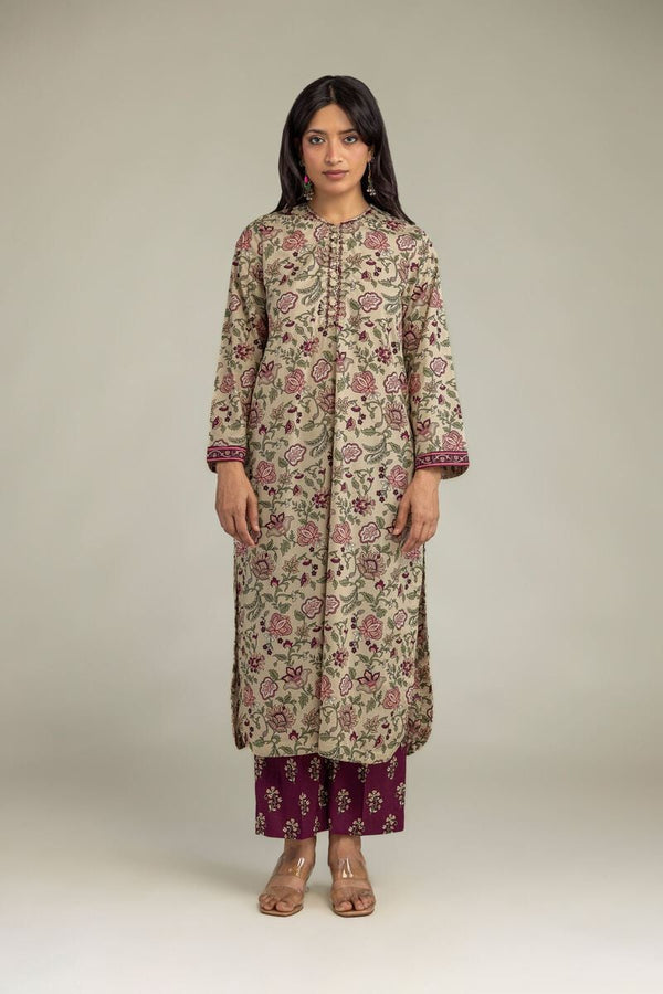 Floral Beige Kurta