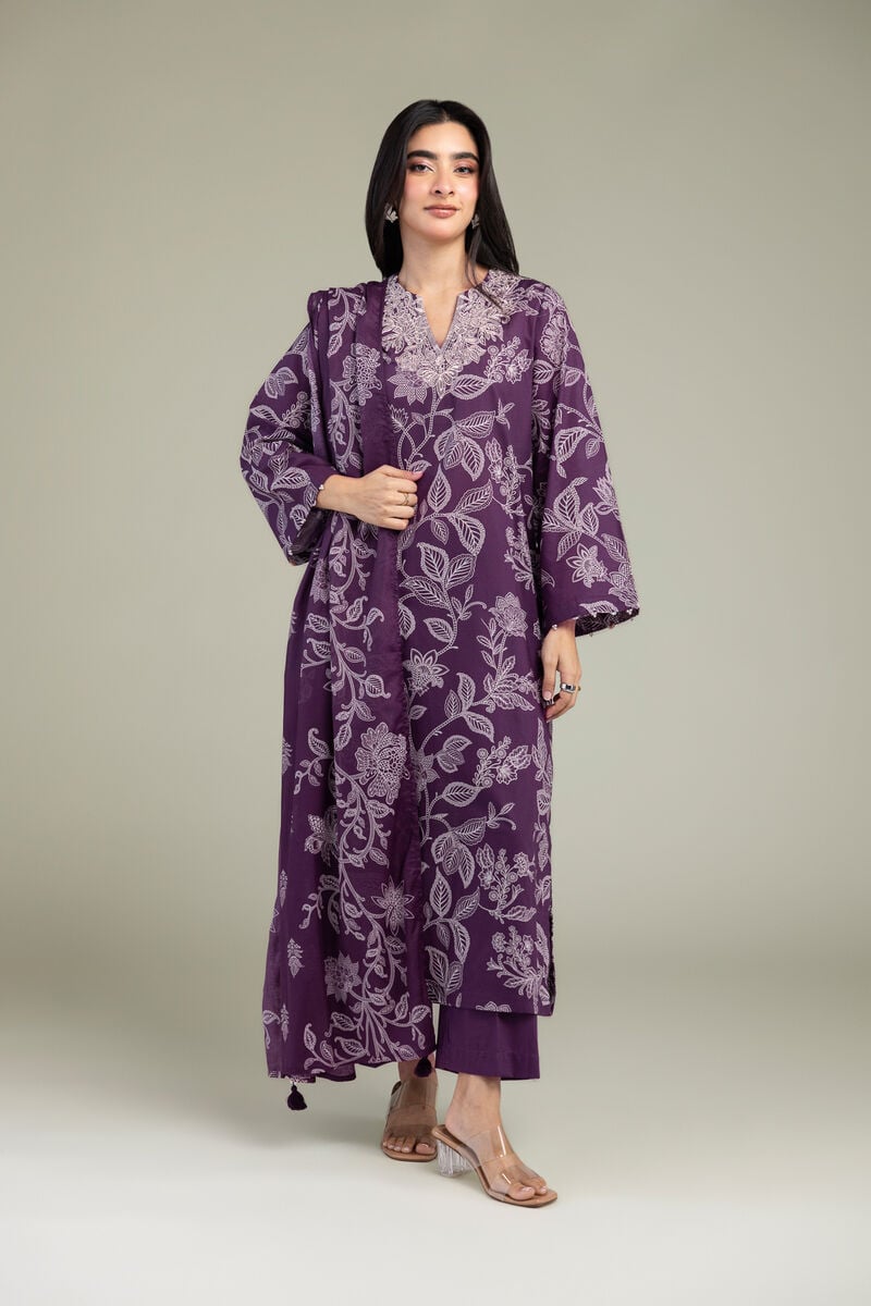 Purple Cambric Kurta