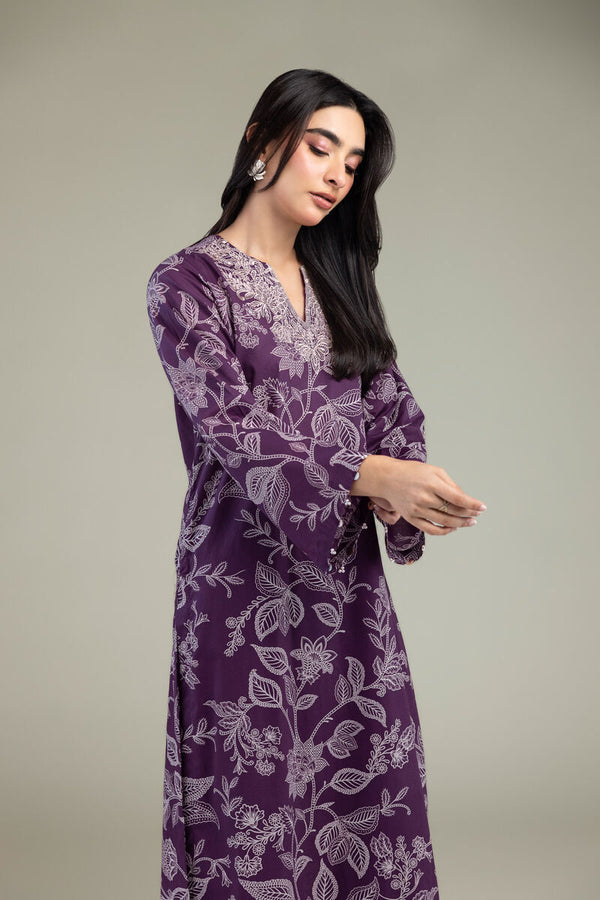 Purple Cambric Kurta