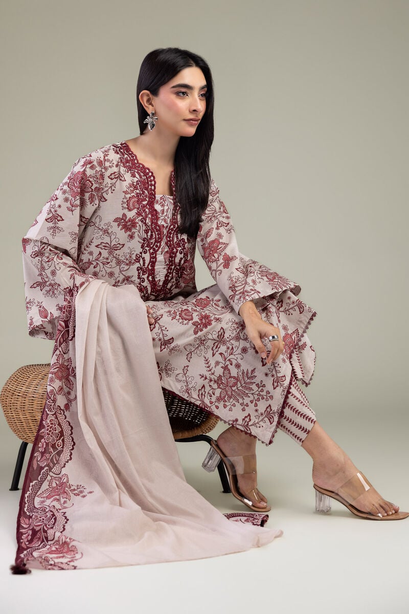Pink Floral Kurta
