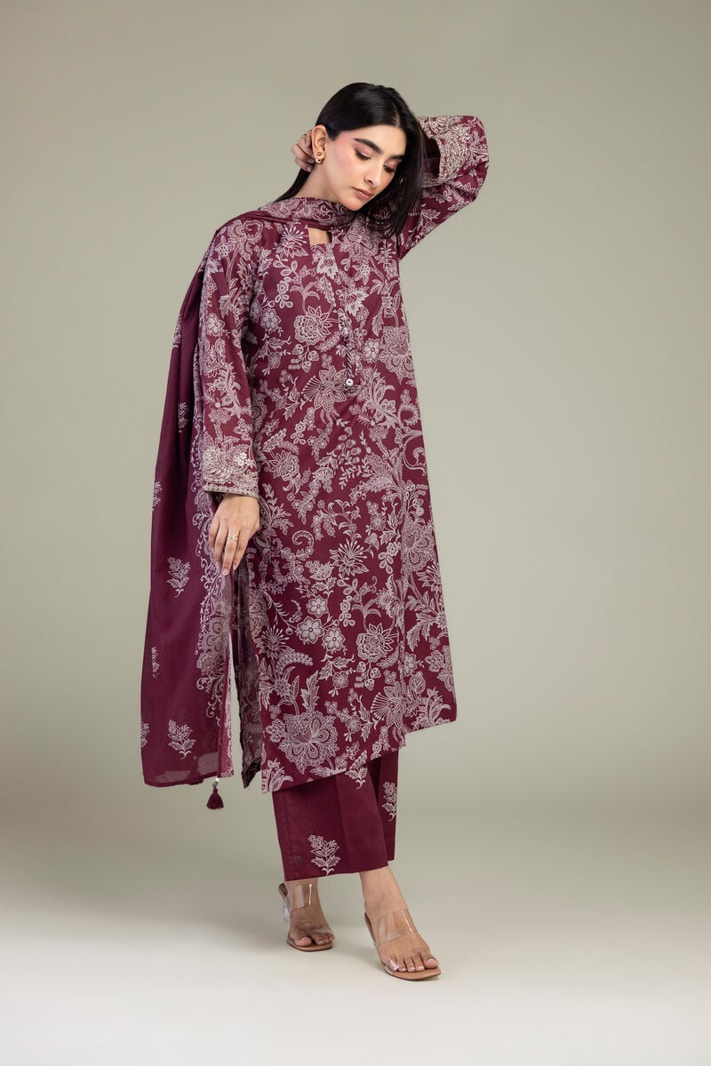Floral Maroon Pants