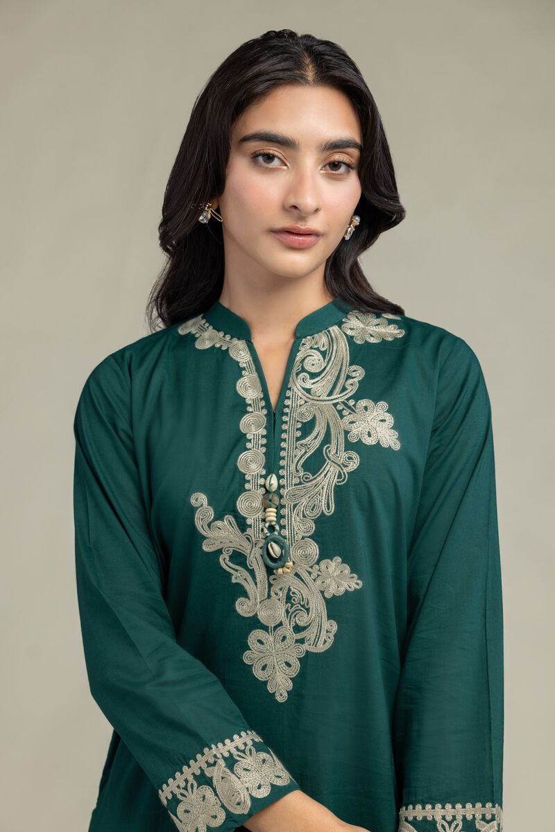 Green Cambric Kurta Secondary image