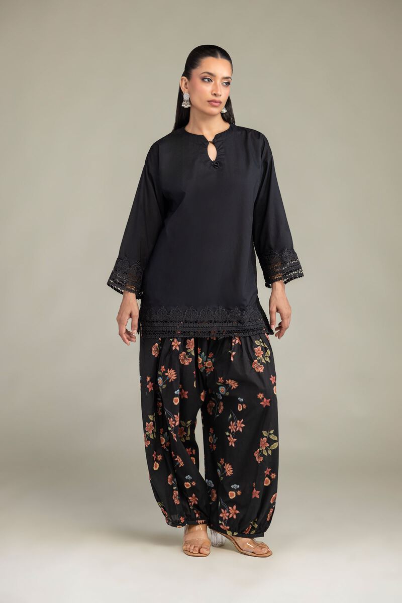 Black Floral Shalwar Main image