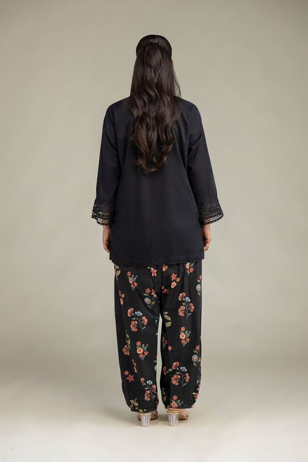 Black Floral Shalwar