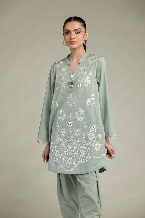 Floral Cambric Kurta