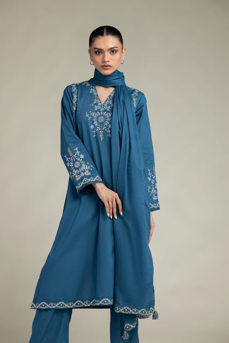 Blue Lawn Dupatta