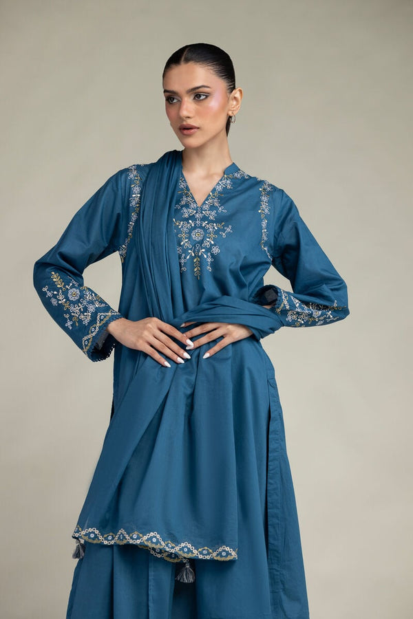 Blue Lawn Dupatta