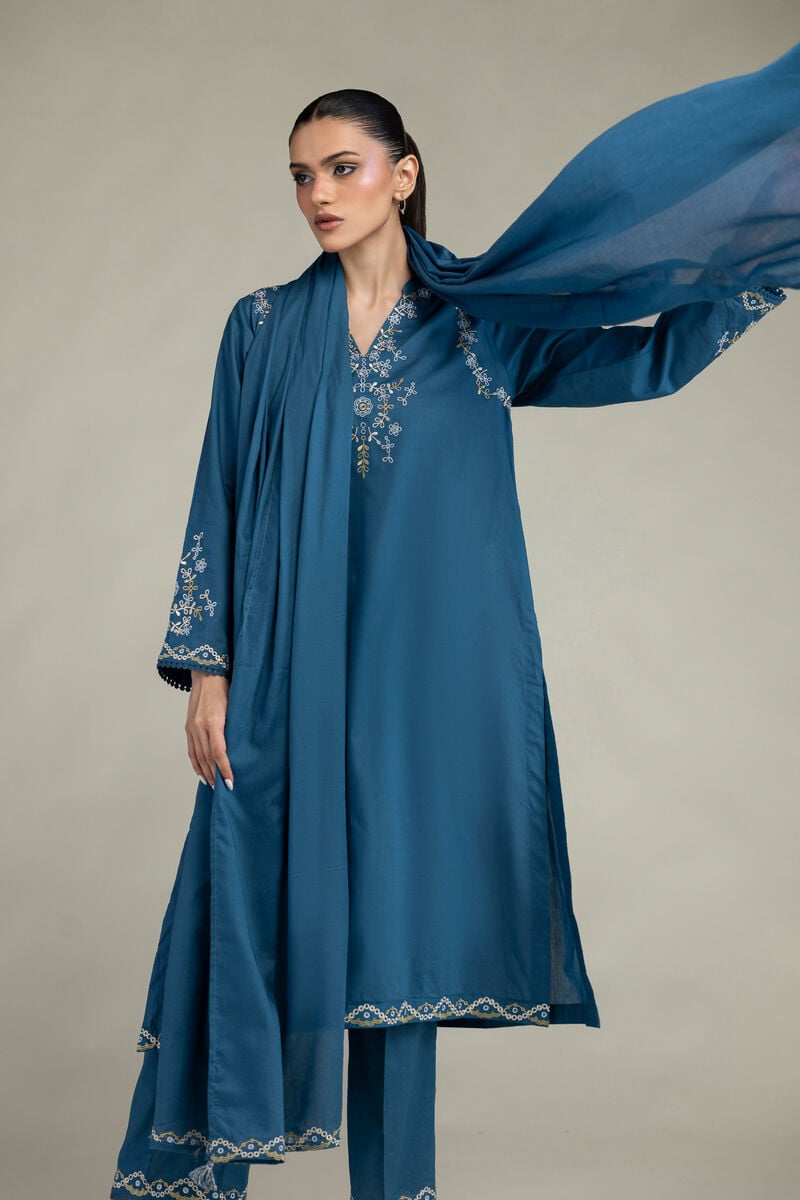 Blue Lawn Dupatta