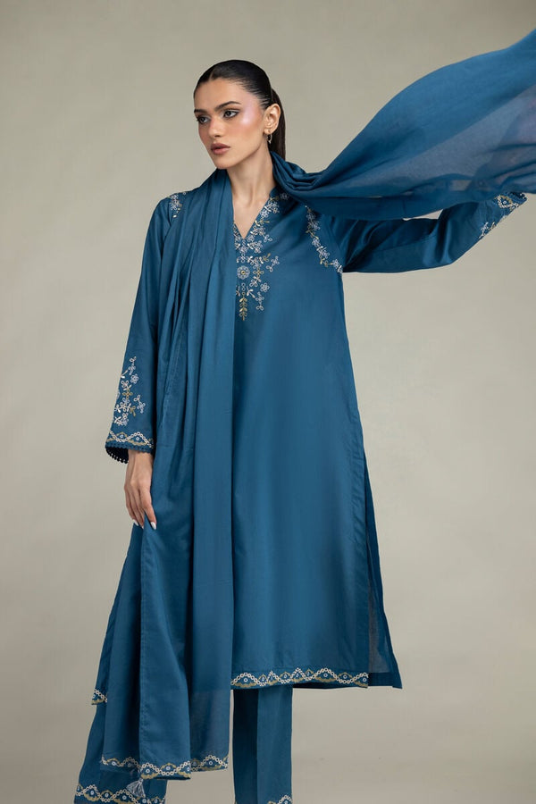 Blue Lawn Dupatta