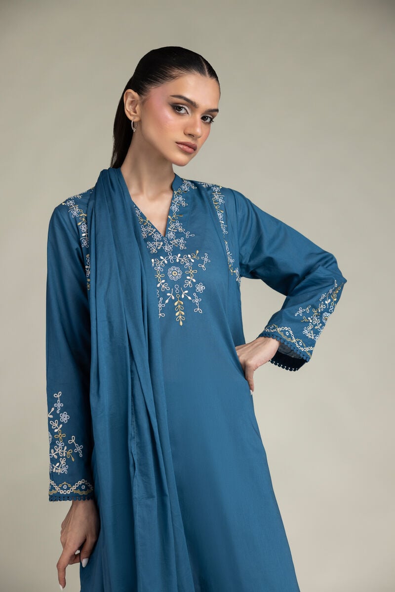 Blue Lawn Dupatta