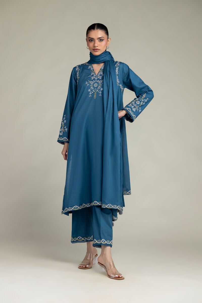 Blue Lawn Dupatta
