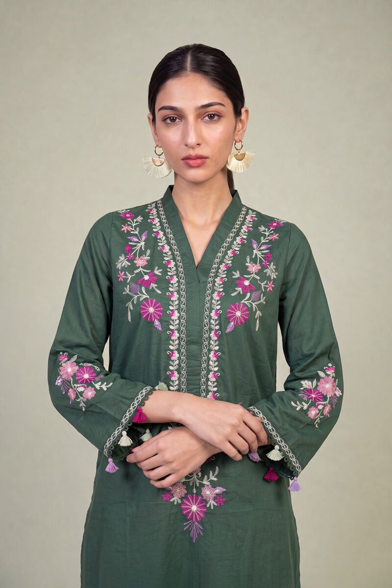 Long Green Kurta