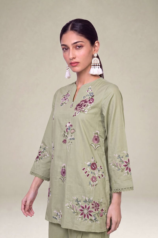 Floral Cambric Kurta
