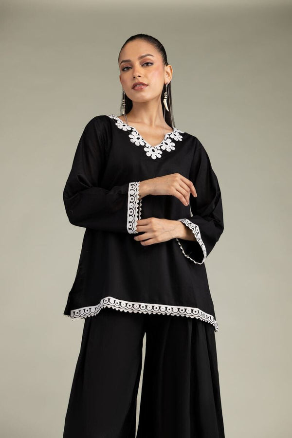 Cambric Black Kurta