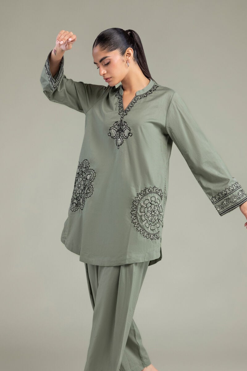 Olive Cambric Kurta