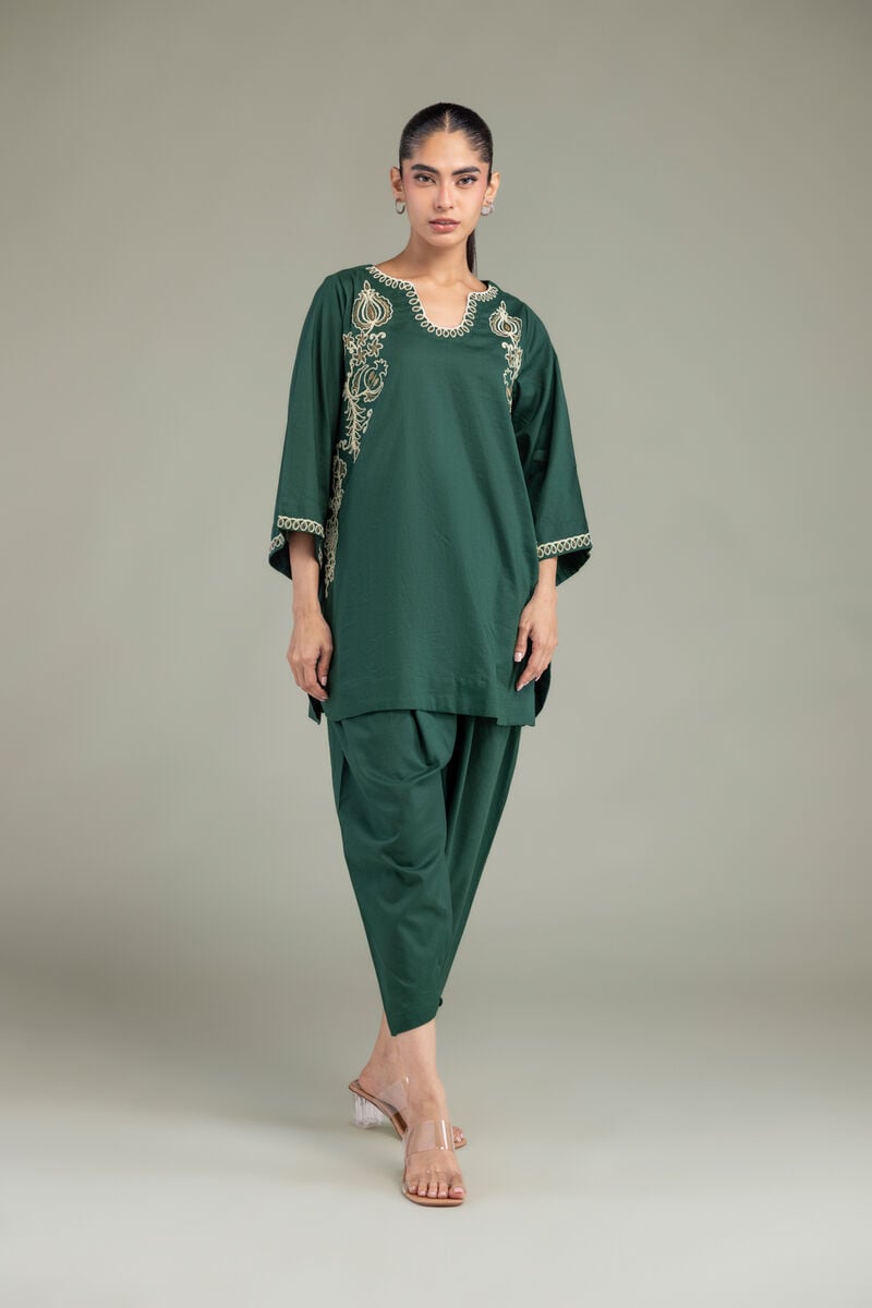 Green Solid Shalwar
