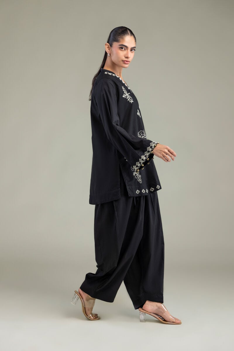 Floral Black Shalwar
