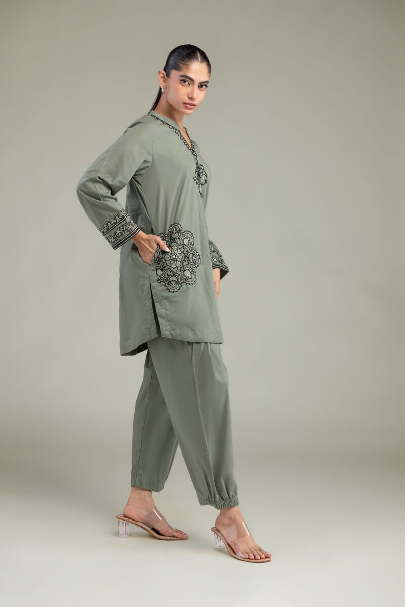 Olive Cambric Shalwar