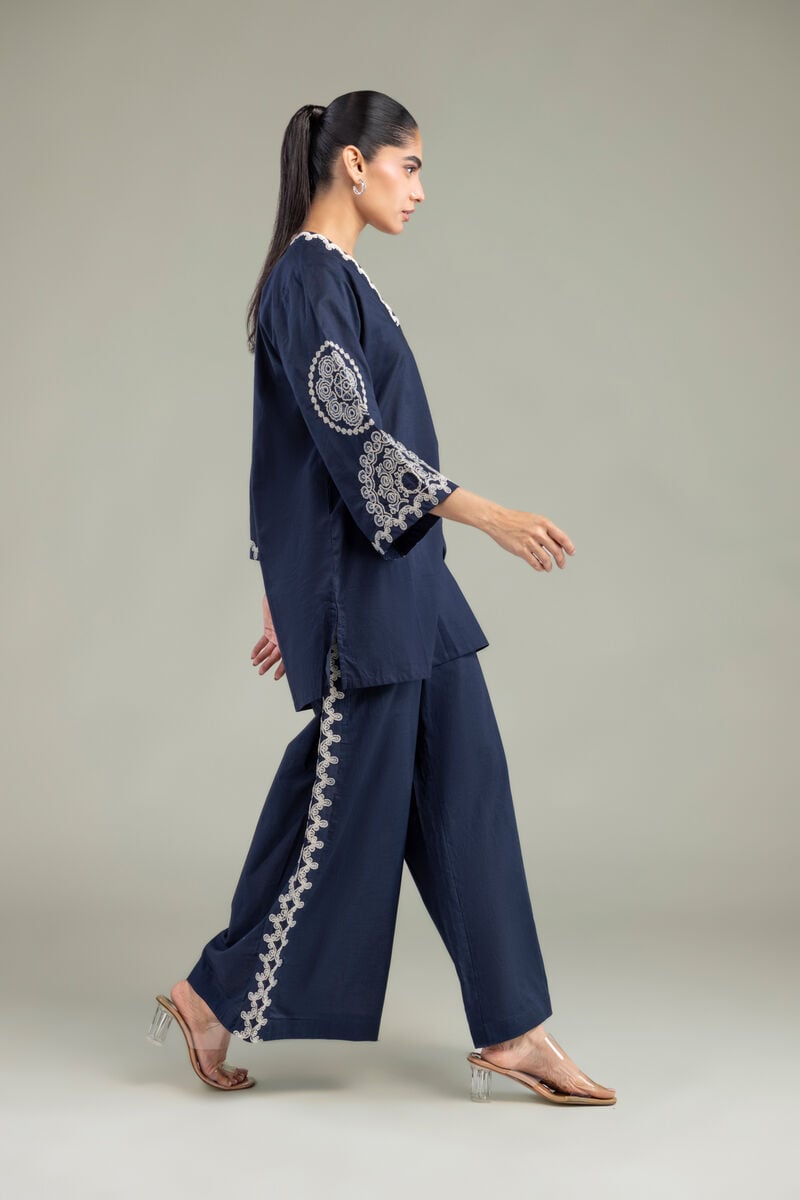 Solid Navy Pants