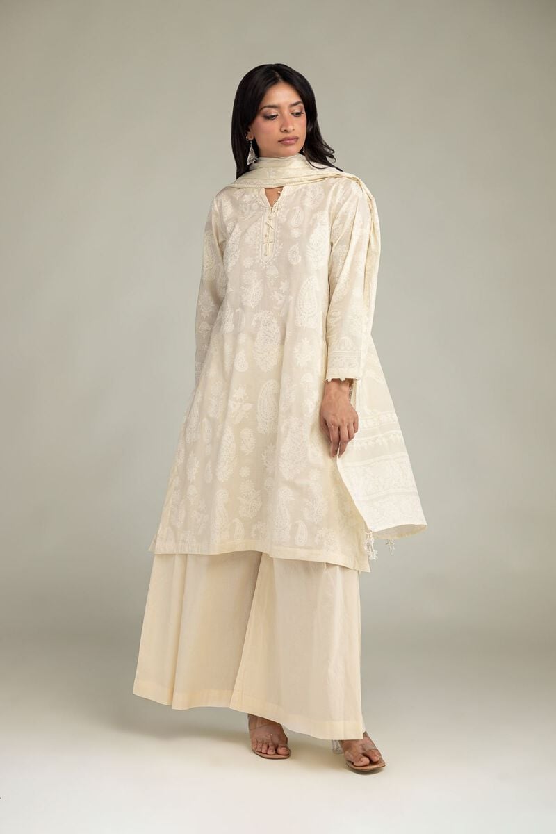 Cambric Floral Kurta