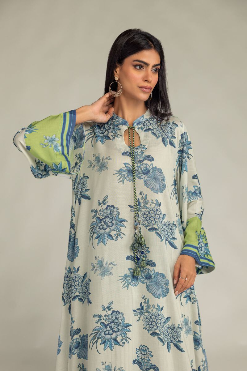 Floral Silk Kurta