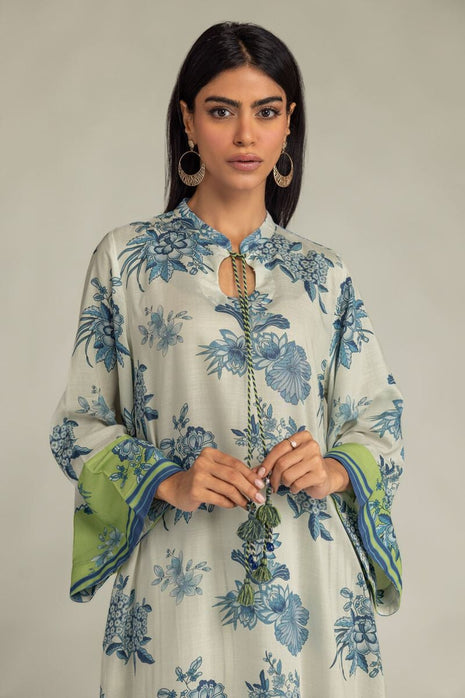 Floral Silk Kurta