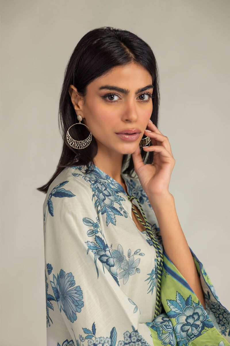 Floral Silk Kurta