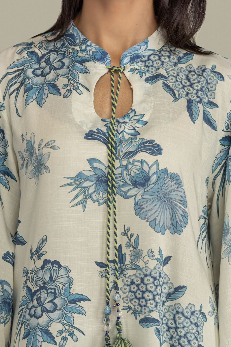 Floral Silk Kurta