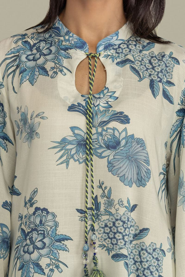 Floral Silk Kurta