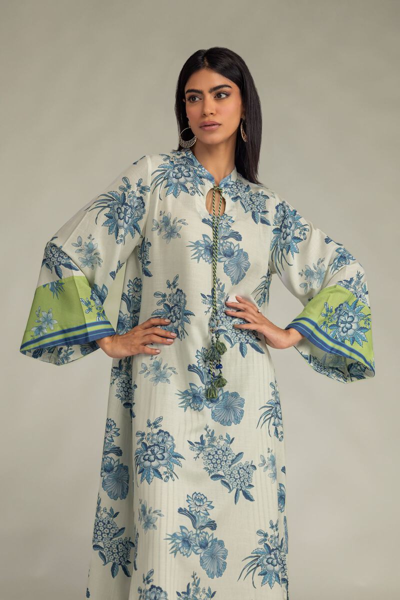 Floral Silk Kurta