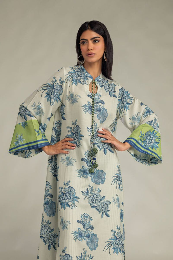 Floral Silk Kurta