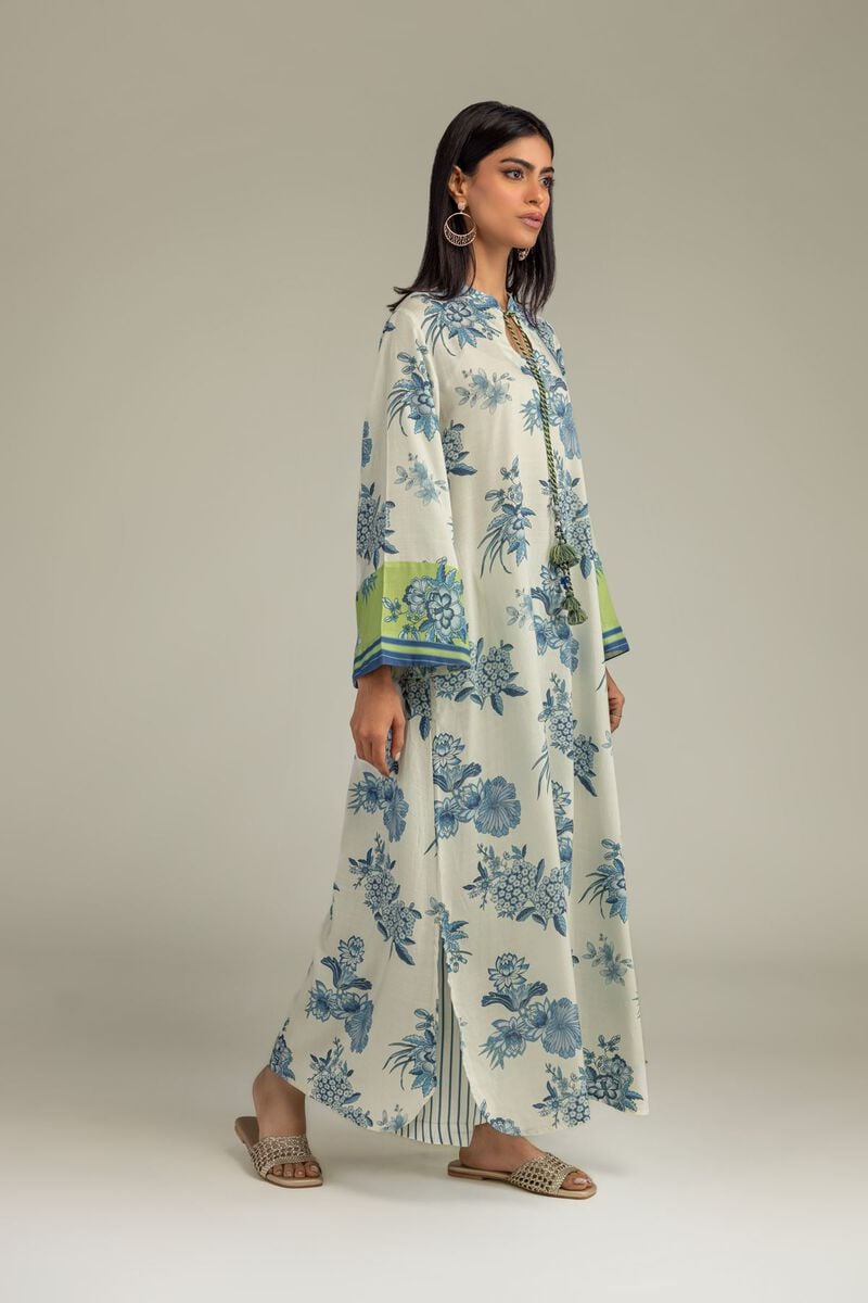Floral Silk Kurta