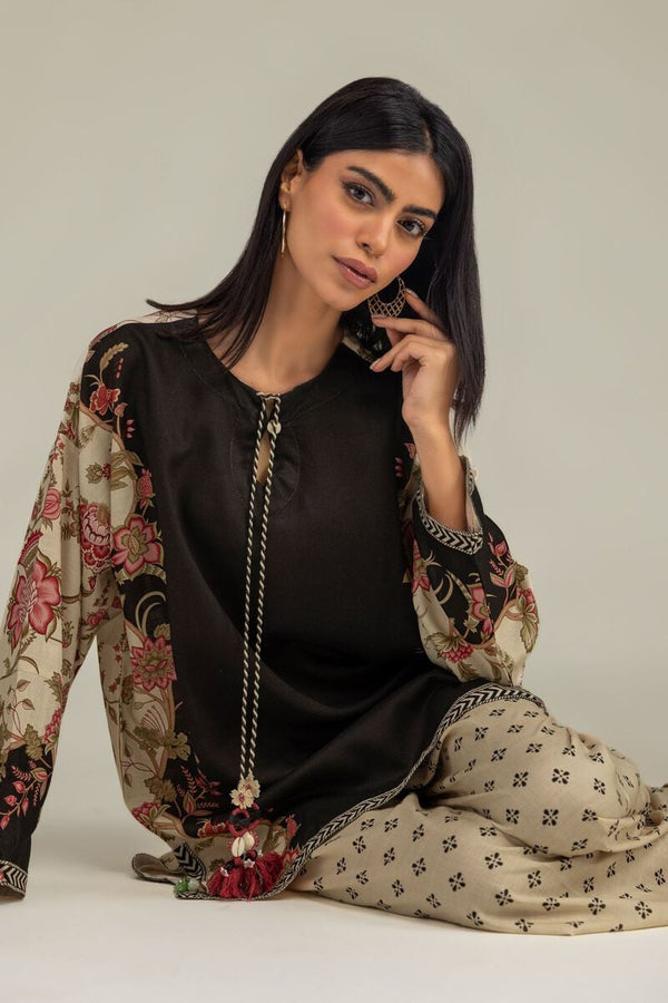 Floral Silk Kurta