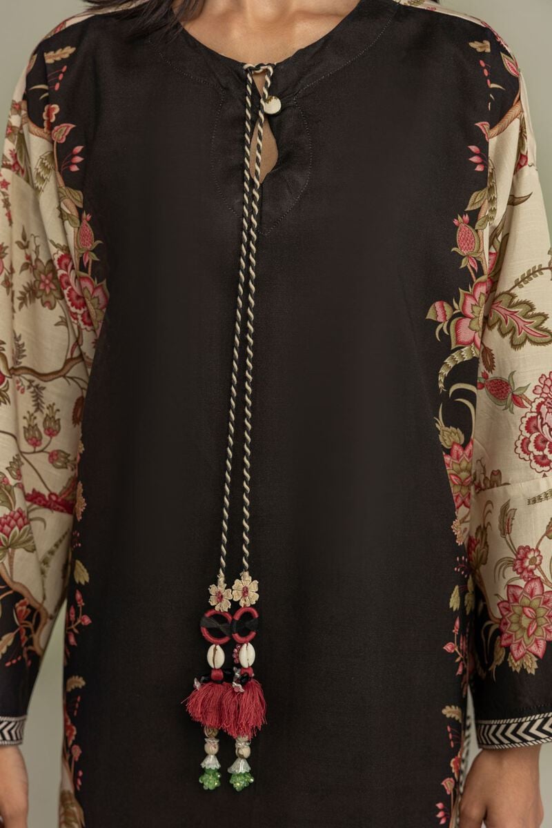 Floral Silk Kurta