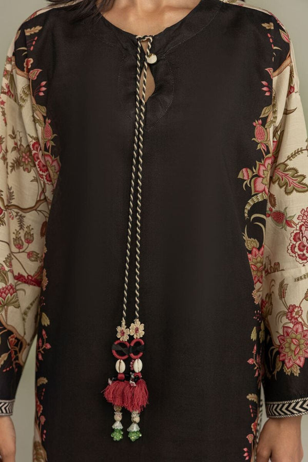 Floral Silk Kurta