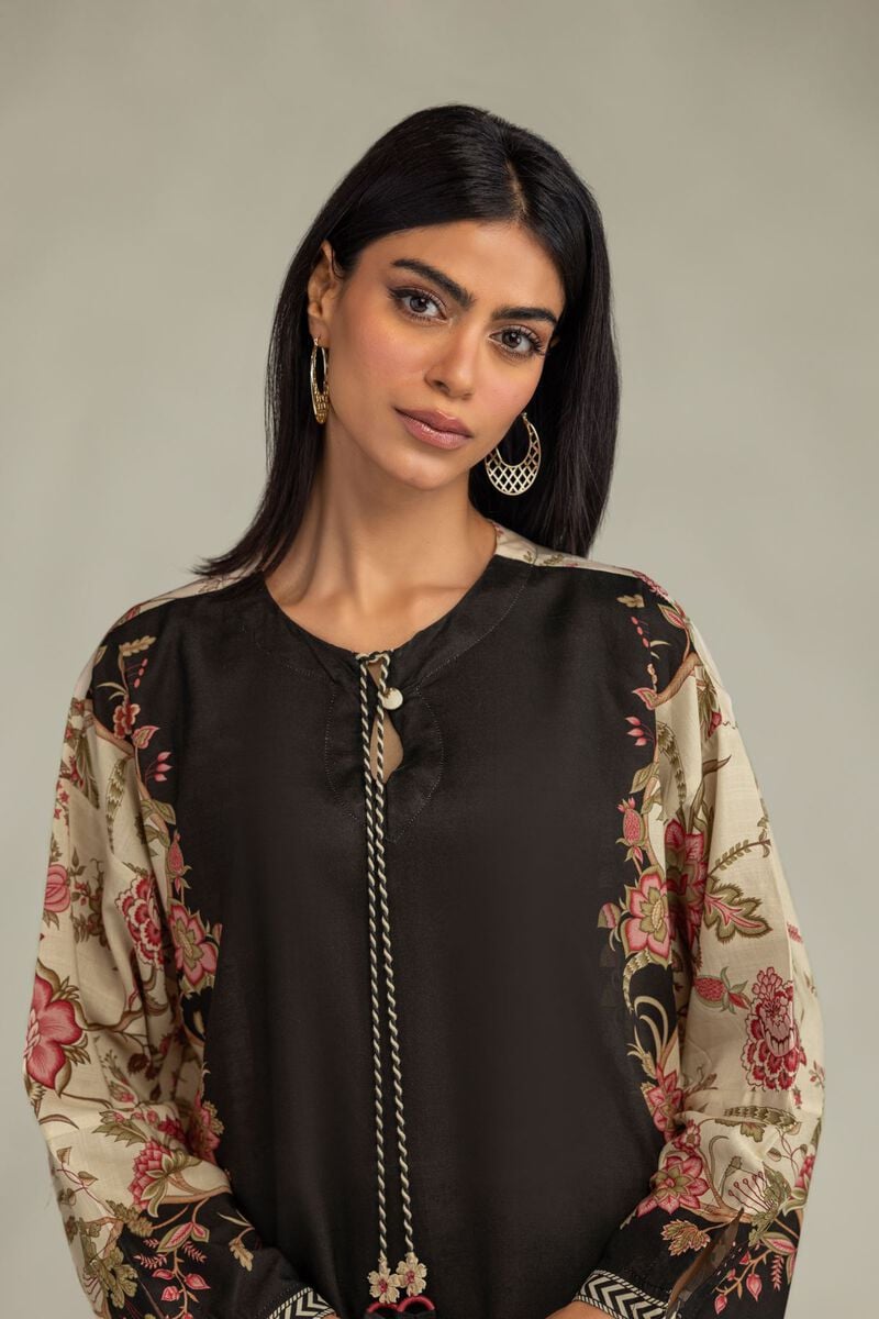 Floral Silk Kurta