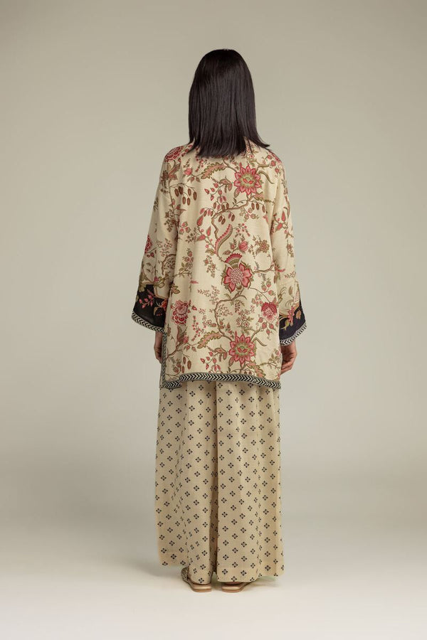 Floral Silk Kurta