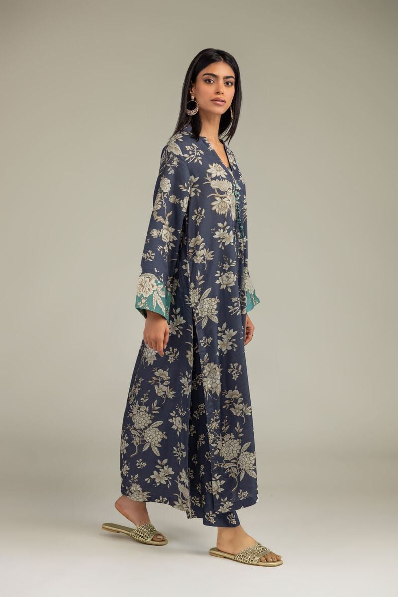 Floral Navy Pants