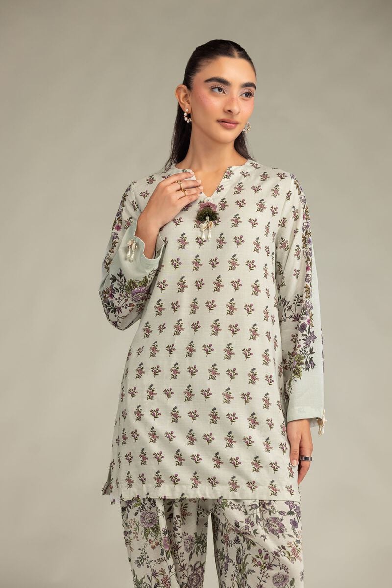 Short Floral Kurta