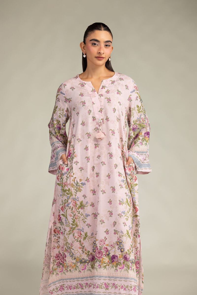 Pink Silk Kurta