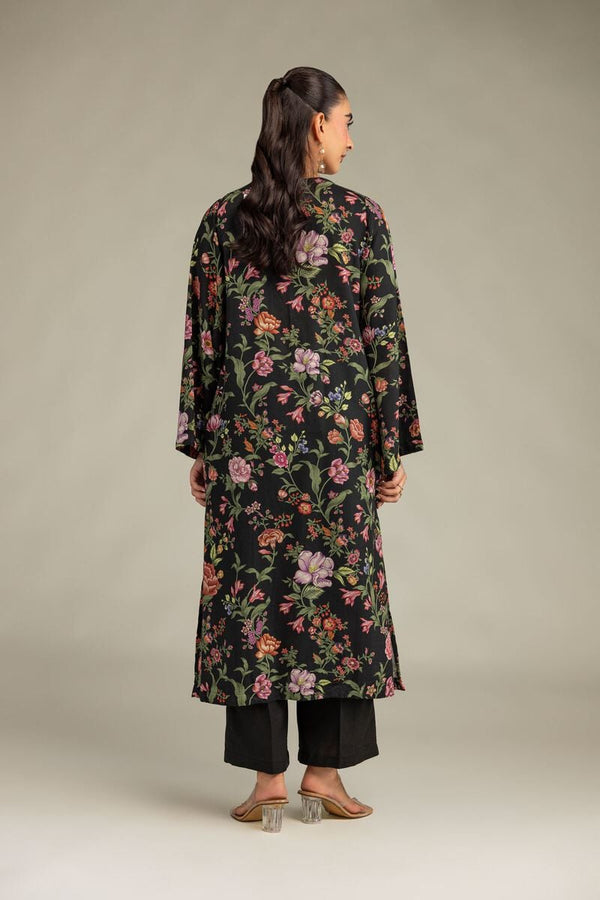 Black Floral Kurta
