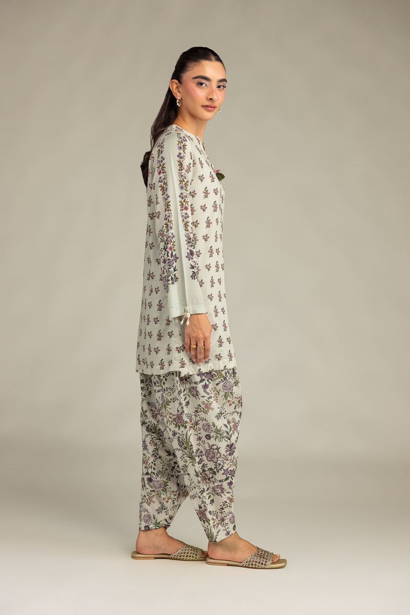 Floral Silk Shalwar