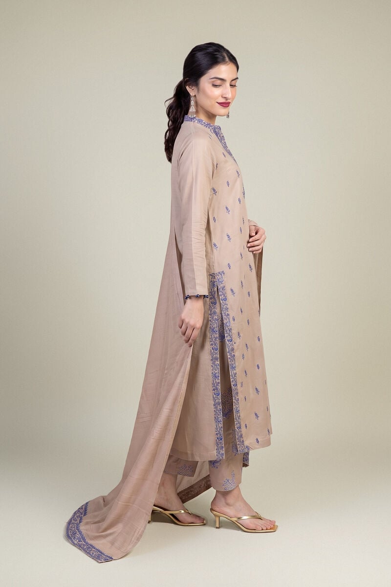 Beige Silk Pants