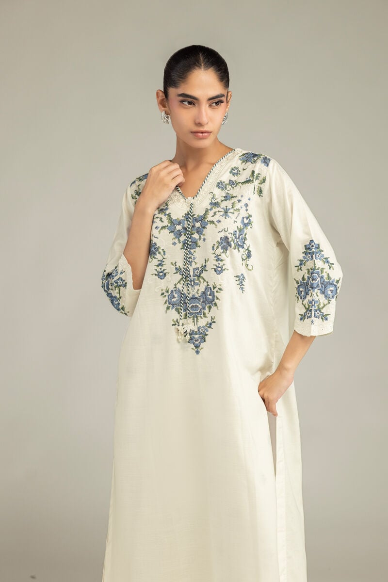 Floral Silk Kurta