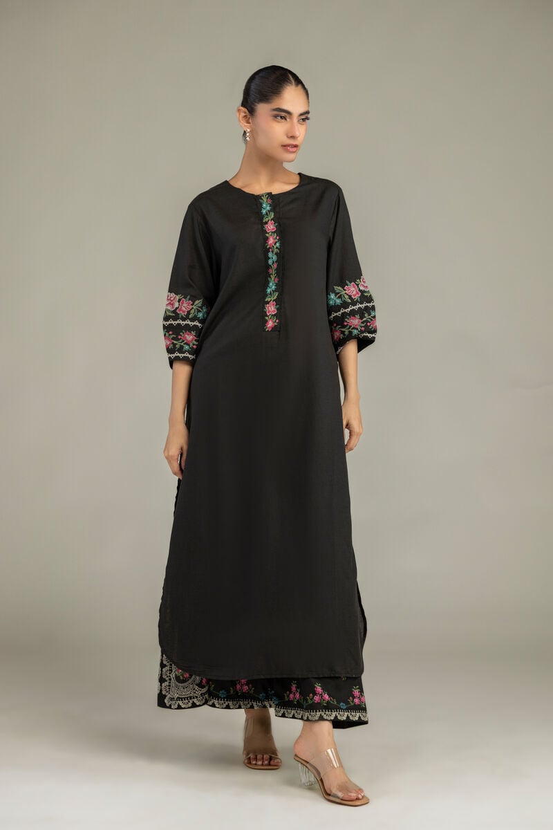 Long Black Kurta
