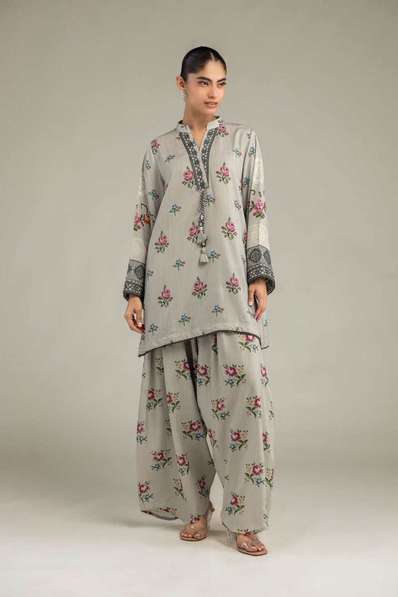Silk Floral Pants