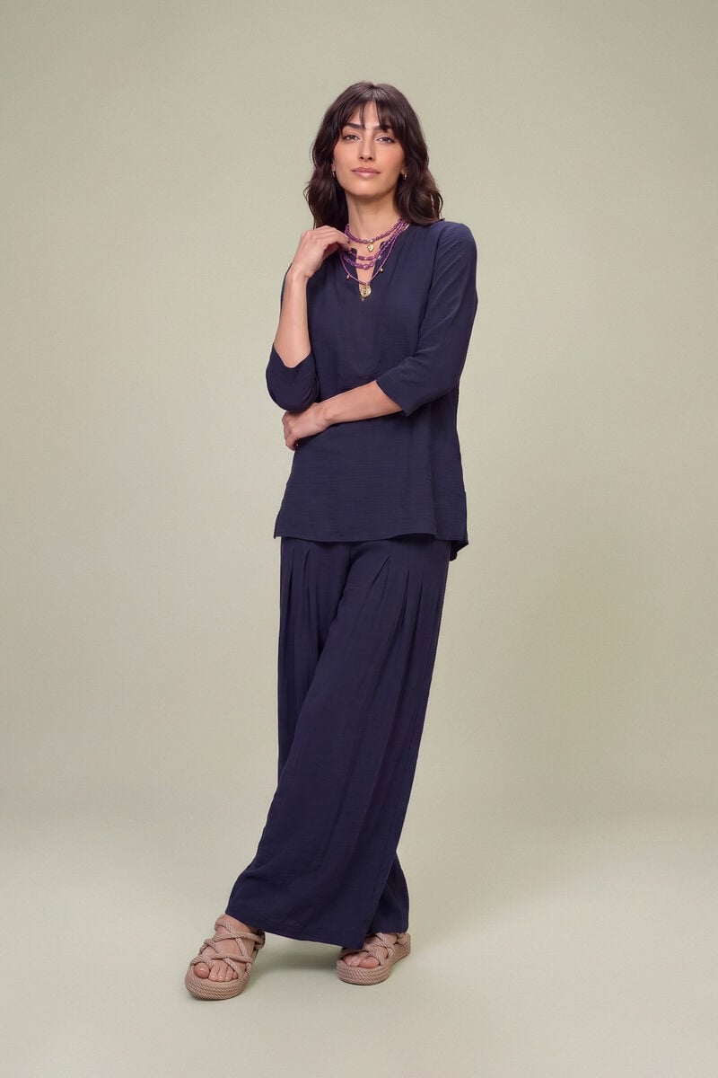 Textured Georgette Trousers