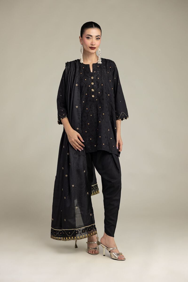 Black Silk Shalwar
